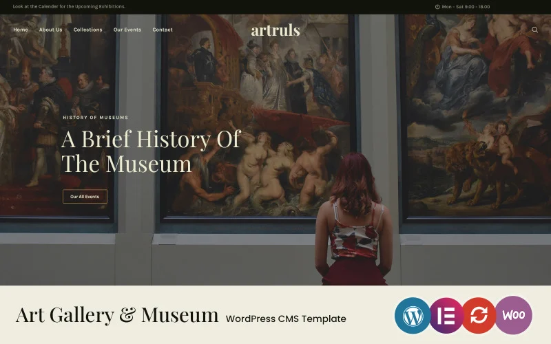Art gallery and museum website