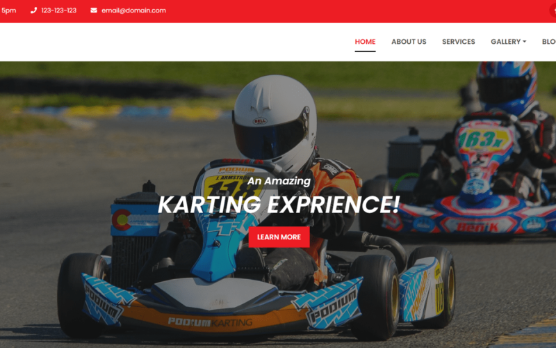 Karting experience website